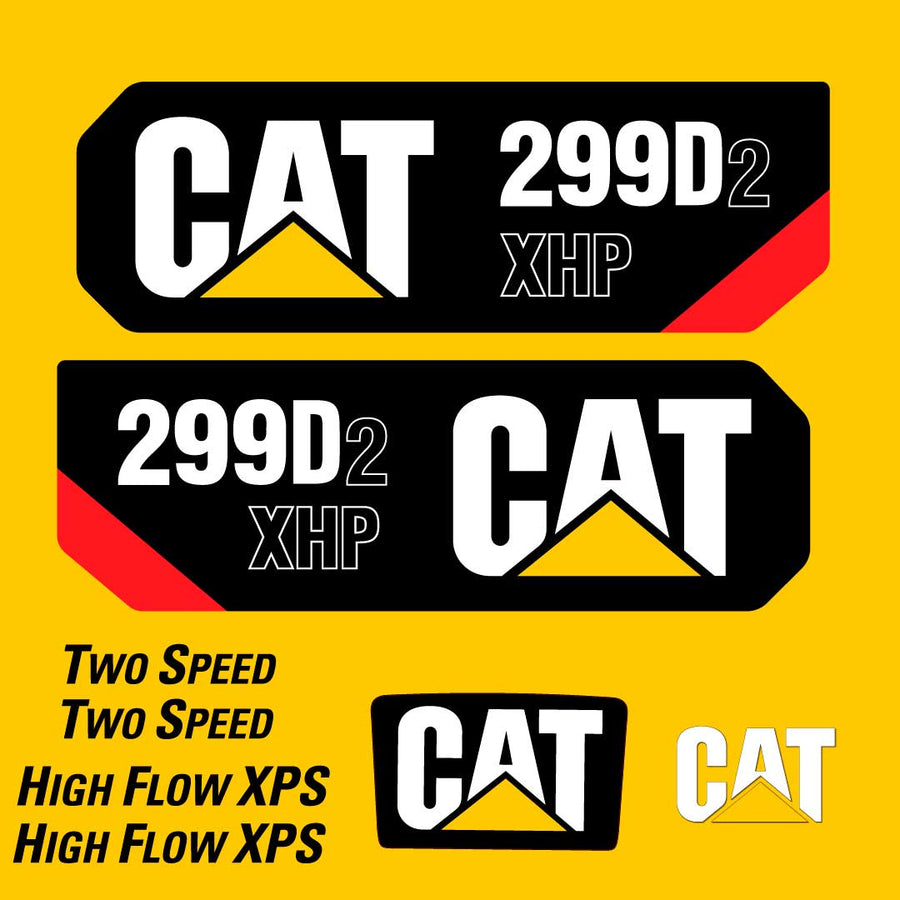 Fits 299D2 XHP Caterpillar Skid Steer Replacement Decals