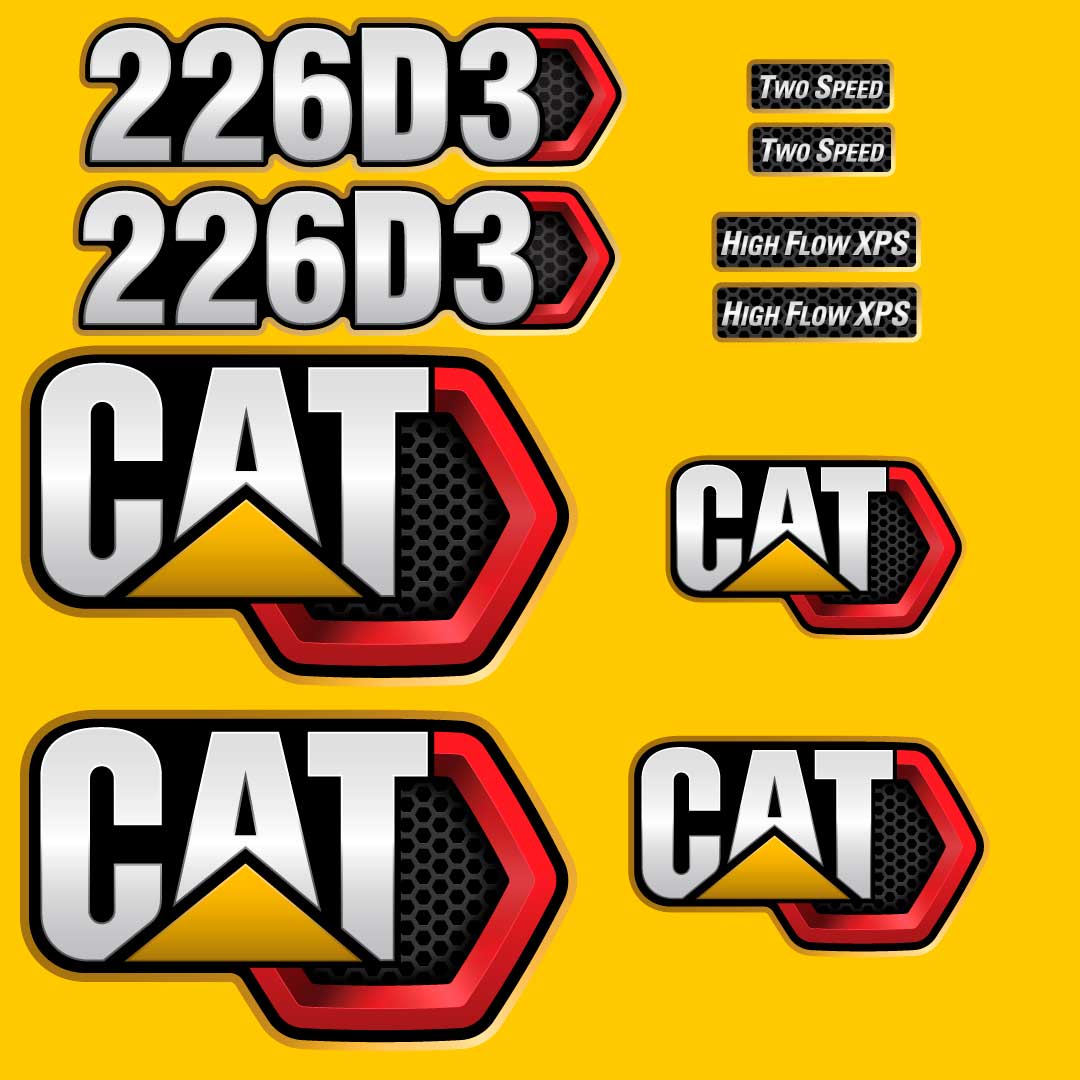 Fits 226D3 Caterpillar Skid Steer Replacement Decals
