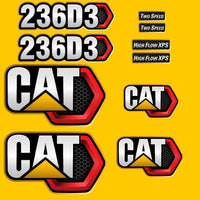 Fits 236D3 Caterpillar Skid Steer Replacement Decals