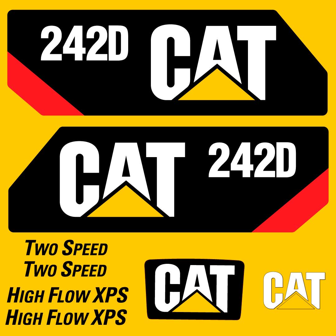 Fits 242D Caterpillar Skid Steer Replacement Decals