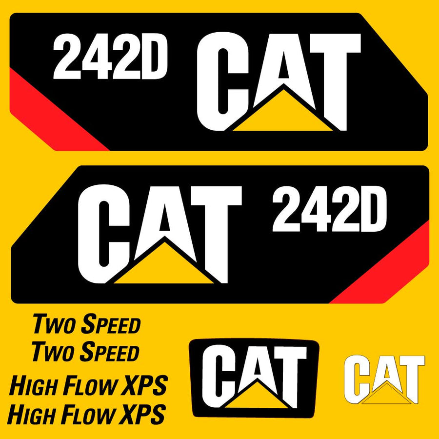 Fits 242D Caterpillar Skid Steer Replacement Decals