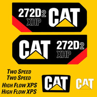 Fits 272D2 XHP Caterpillar Skid Steer Replacement Decals