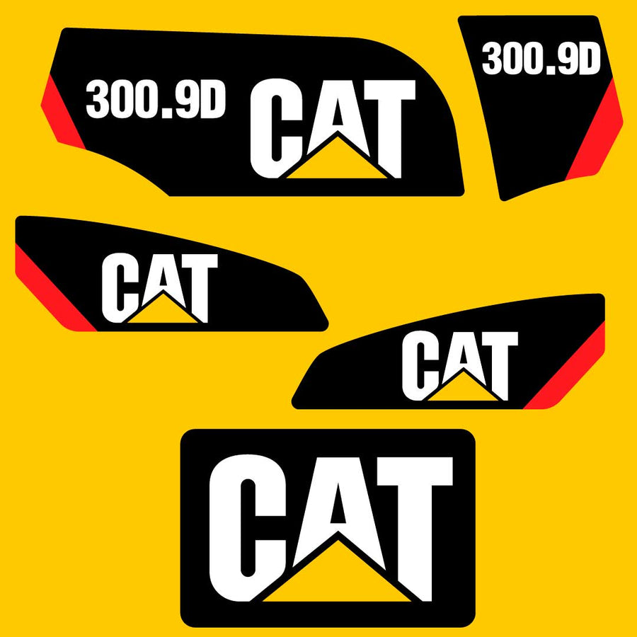 Fits 300.9D Caterpillar Excavator Replacement Decals