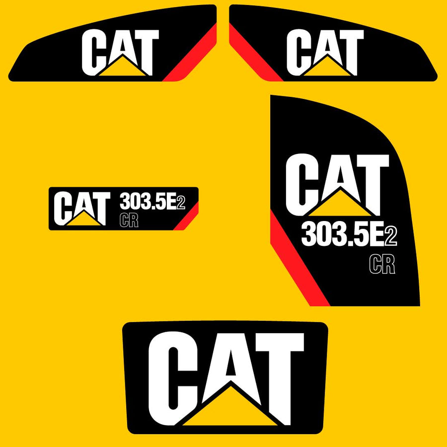 Fits 303.5E2 CR Caterpillar Excavator Replacement Decals