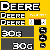 Fits 30G John Deere Excavator Replacement Decals
