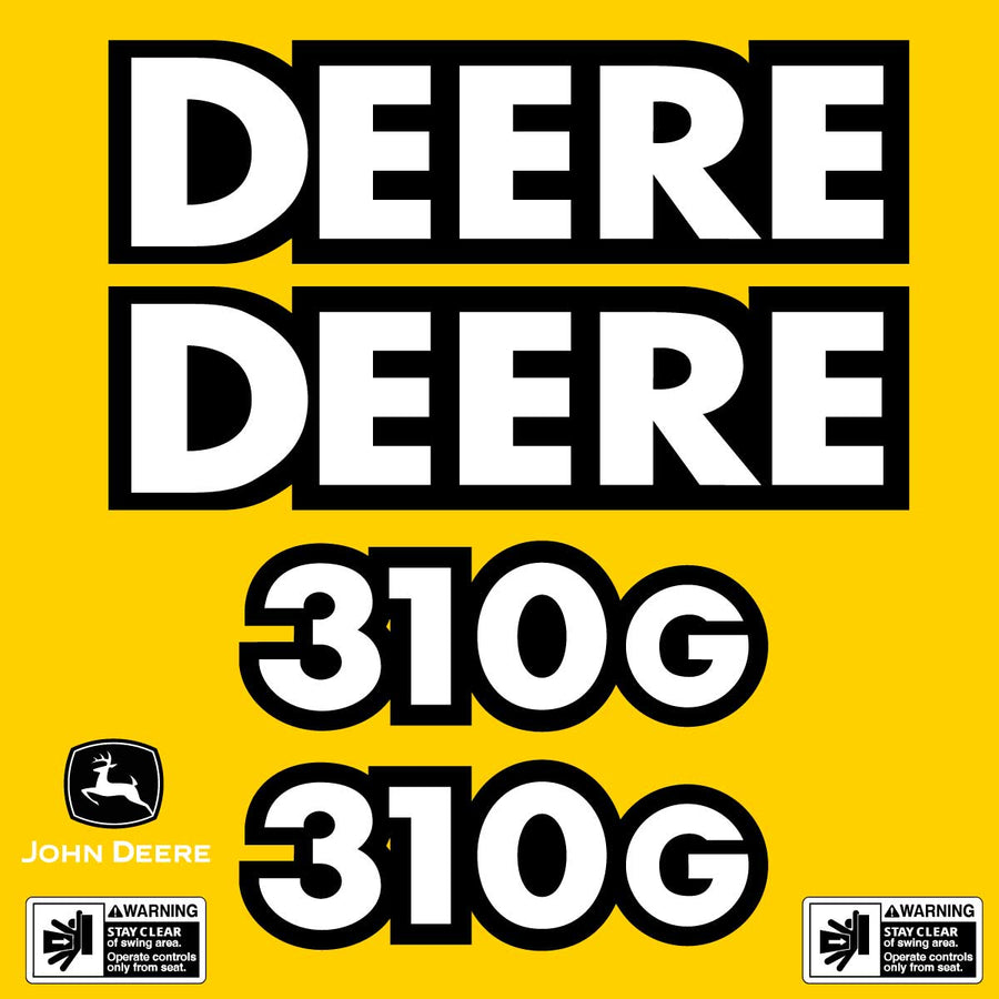 Fits 310G (Pre 2004) John Deere Backhoe Loader Replacement Decals