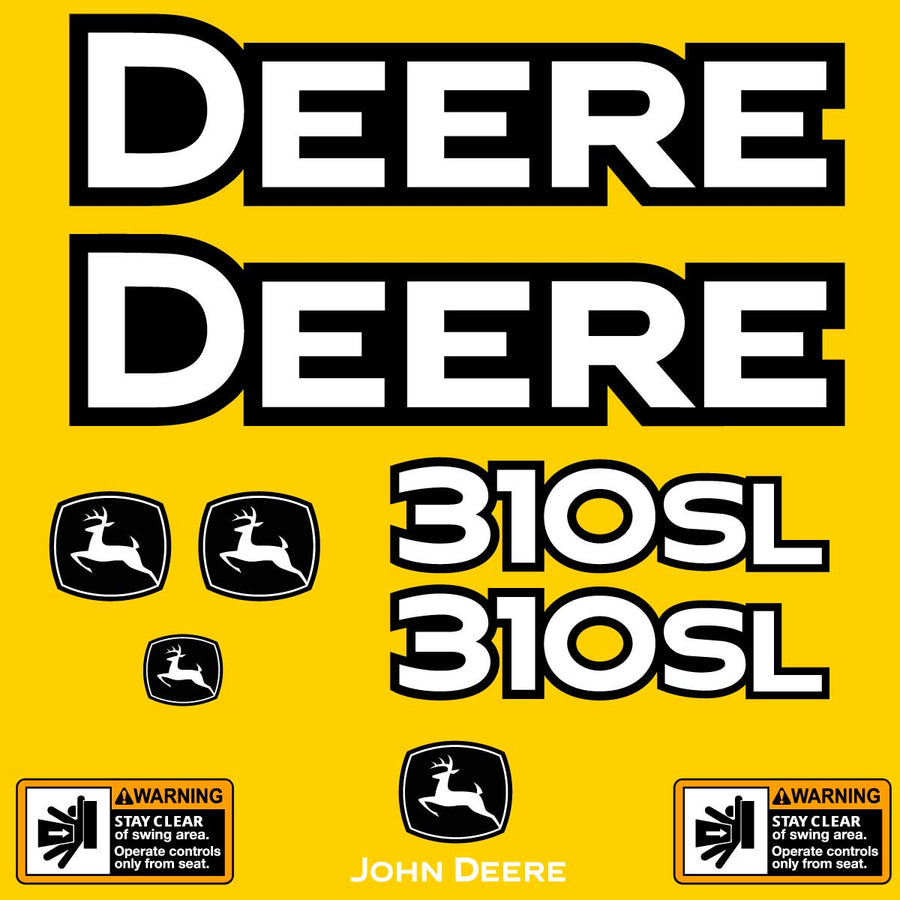 Fits 310SL John Deere Backhoe Loader Replacement Decals