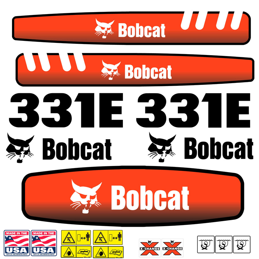 Fits 331E Bobcat Excavator Replacement Decals