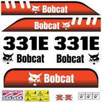 FITS 331E BOBCAT EXCAVATOR REPLACEMENT DECAL STICKER - OUTDOOR DURABLE LAMINATE
