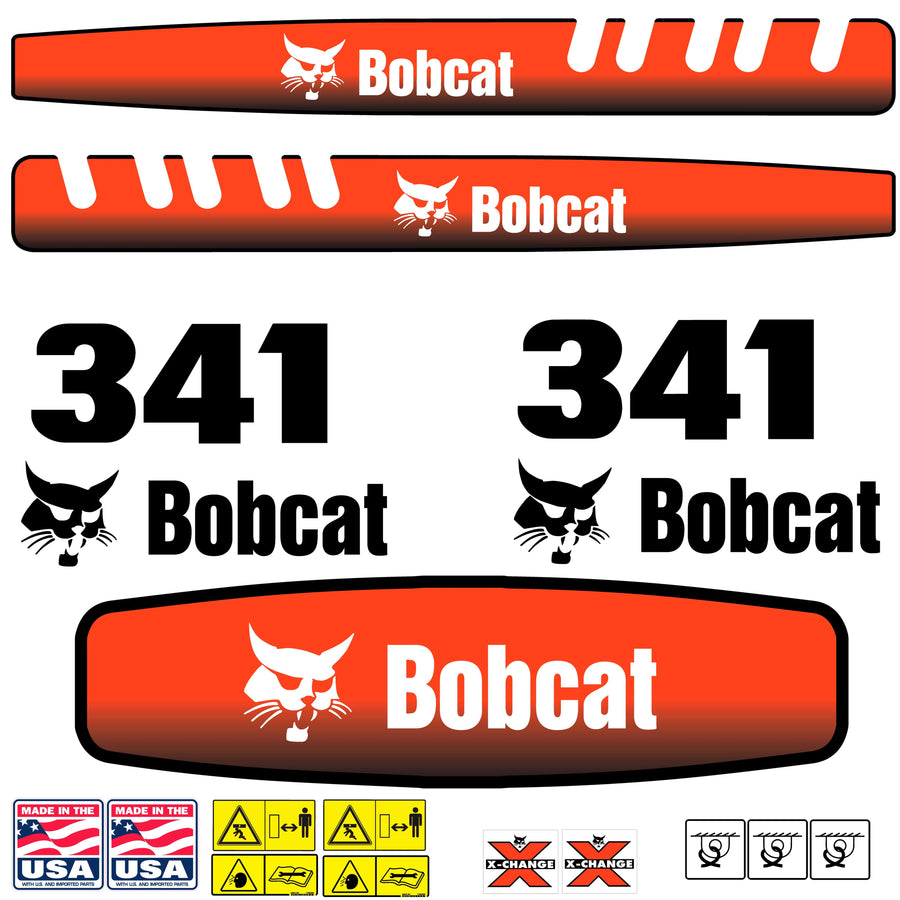 Fits 341 Bobcat Excavator Replacement Decals