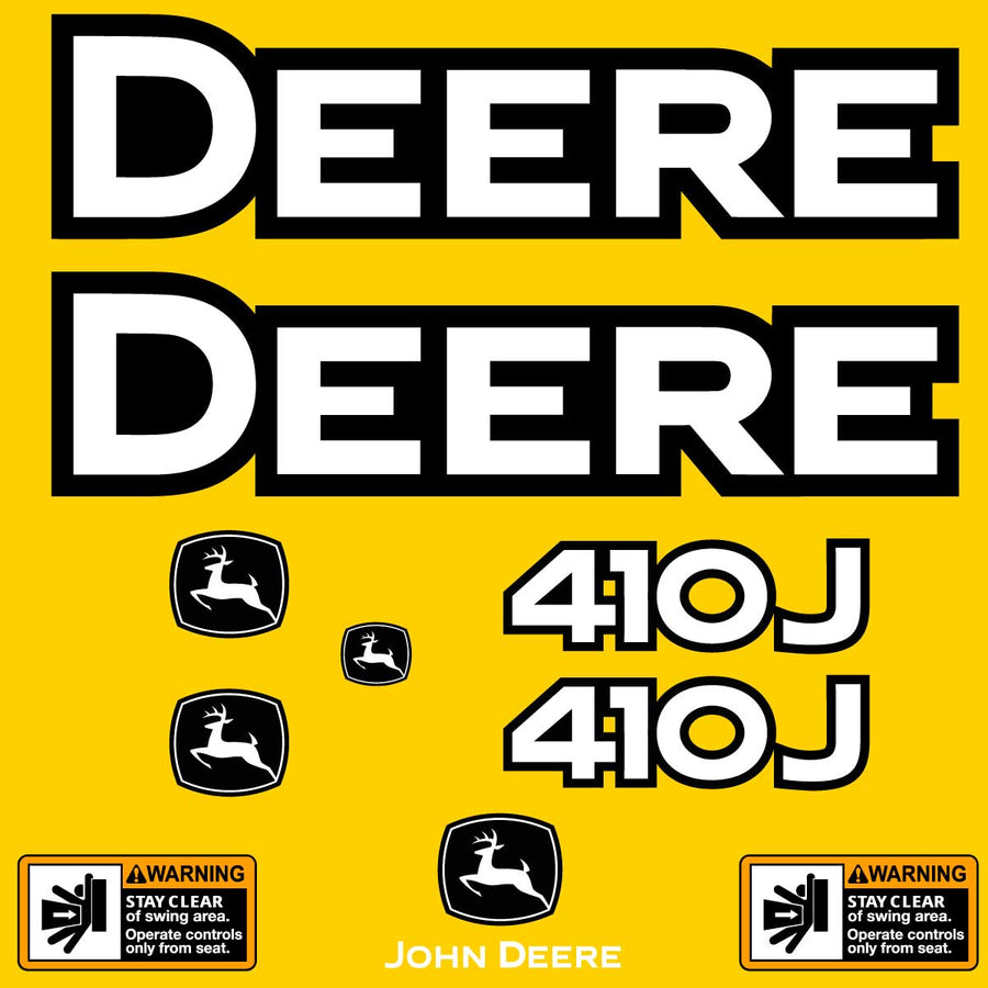 Fits 410J John Deere Backhoe Loader Replacement Decals