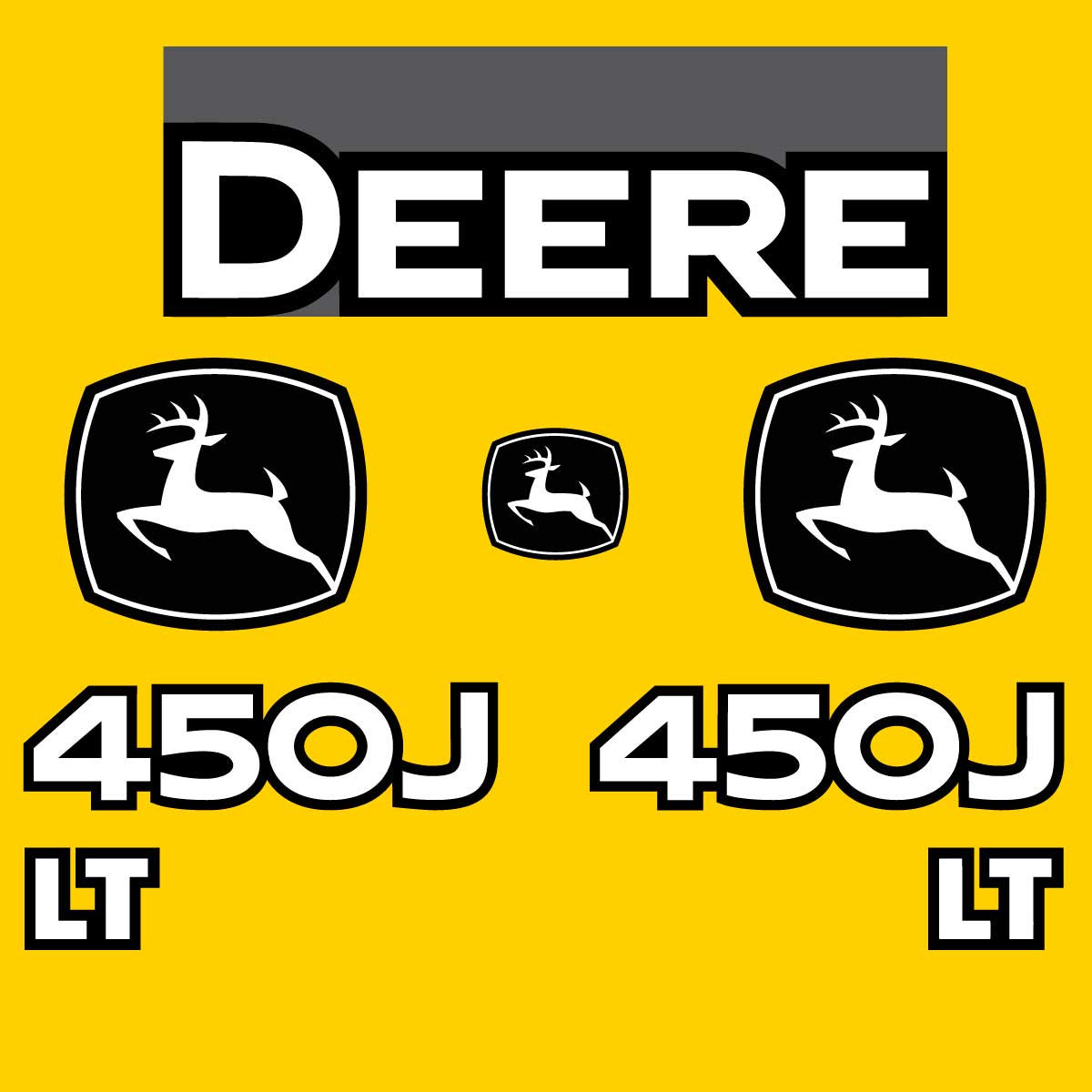 Fits 450J LT John Deere Crawler Dozer Replacement Decals