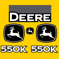 Fits 550K (2021+) John Deere Crawler Dozer Replacement Decals