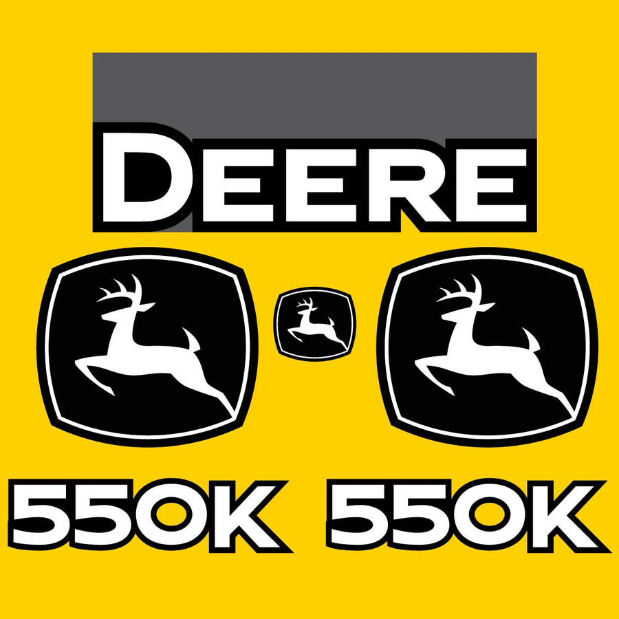 Fits 550K (2021+) John Deere Crawler Dozer Replacement Decals