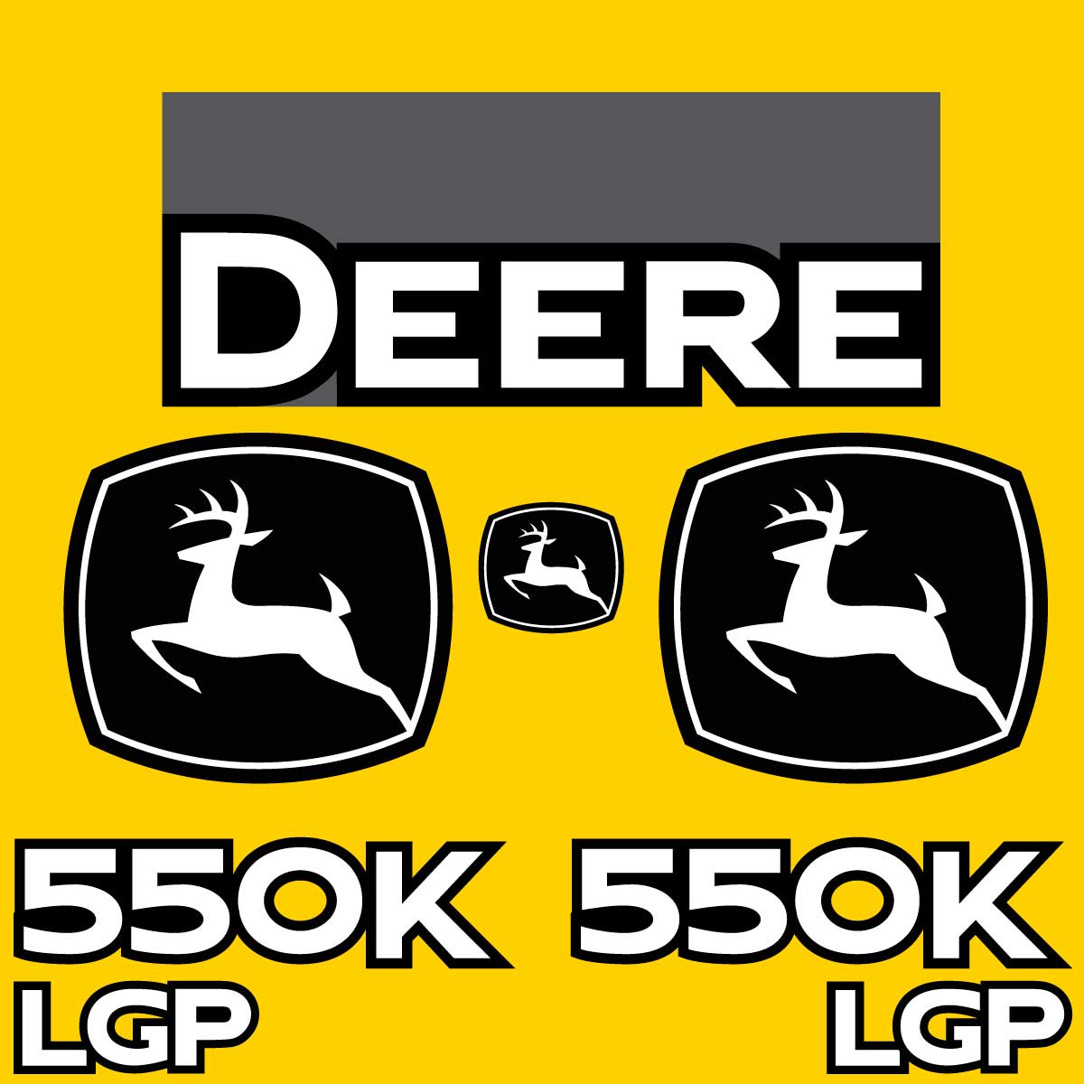 Fits 550K LGP (2021+) John Deere Crawler Dozer Replacement Decals