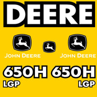 Fits 650H LGP John Deere Crawler Dozer Replacement Decals