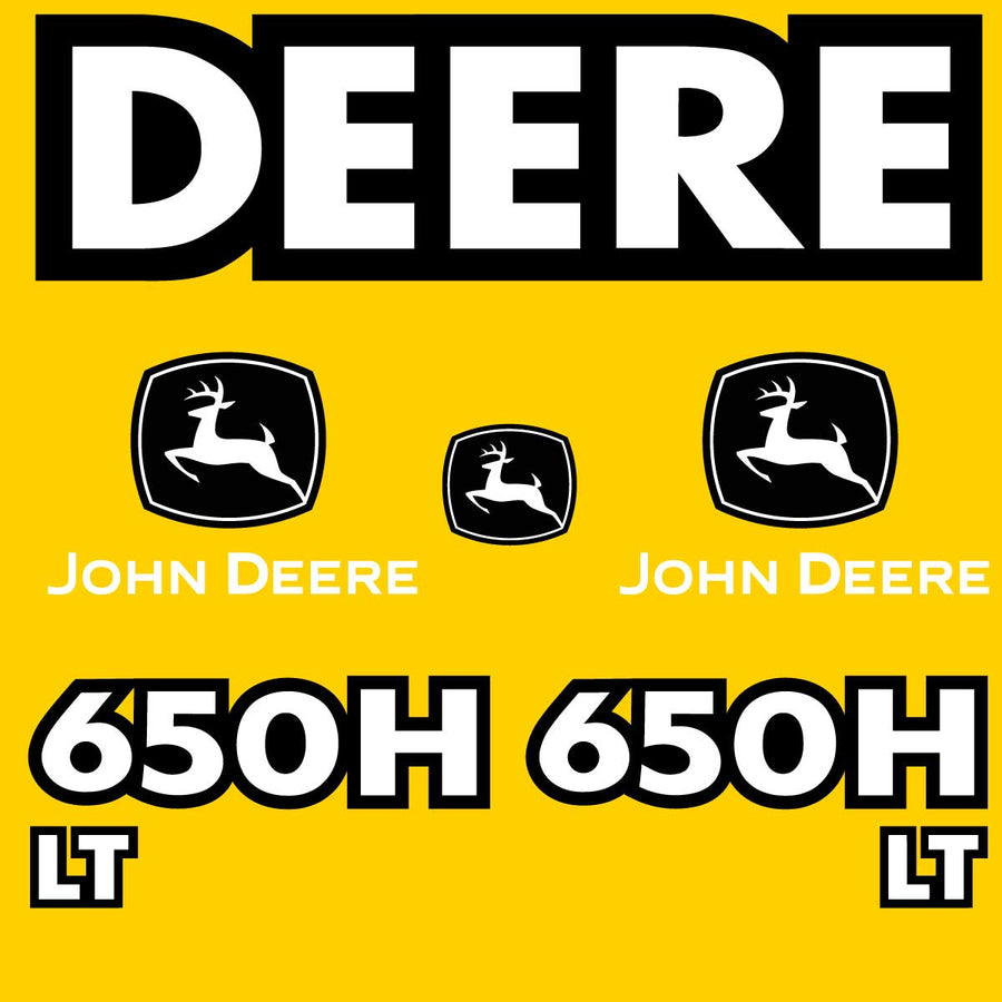 Fits 650H LT John Deere Crawler Dozer Replacement Decals