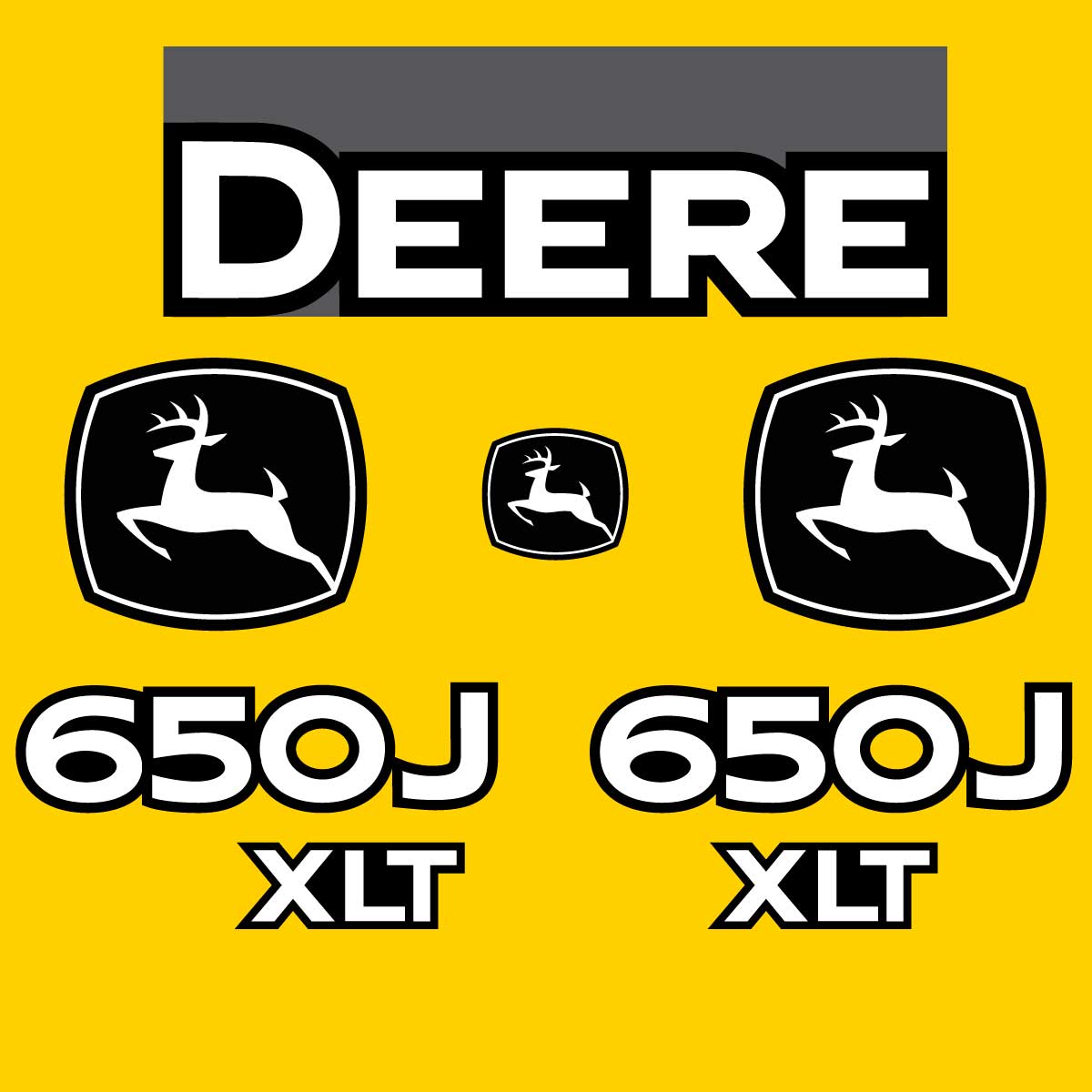 Fits 650J XLT John Deere Crawler Dozer Replacement Decals