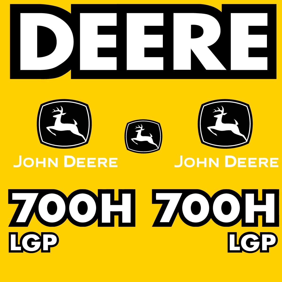 Fits 700H LGP John Deere Crawler Dozer Replacement Decals
