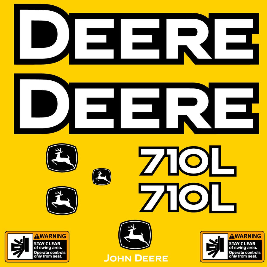 Fits 710L John Deere Backhoe Loader Replacement Decals