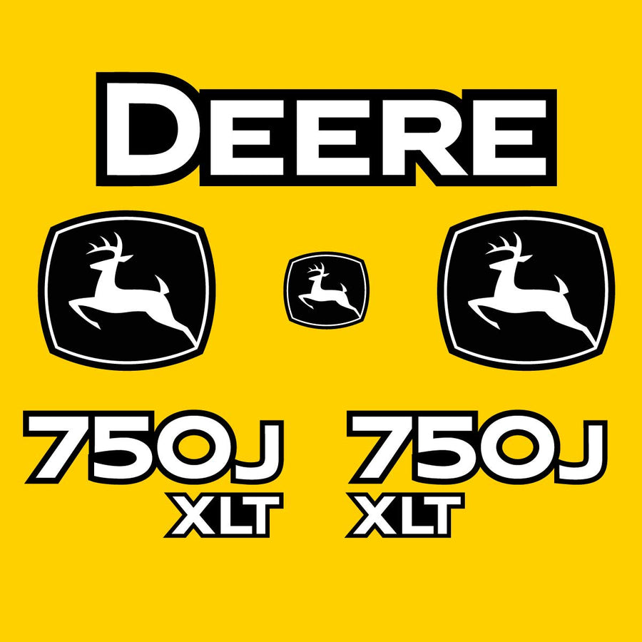 Fits 750J XLT John Deere Crawler Dozer Replacement Decals