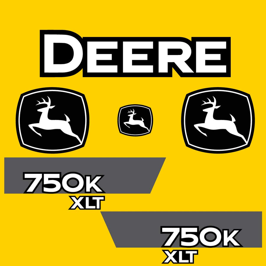Fits 750K XLT (2015+) John Deere Crawler Dozer Replacement Decals