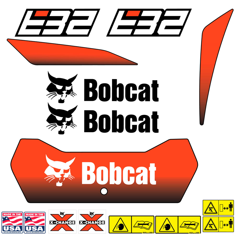 Fits E32 Bobcat Excavator Replacement Decals