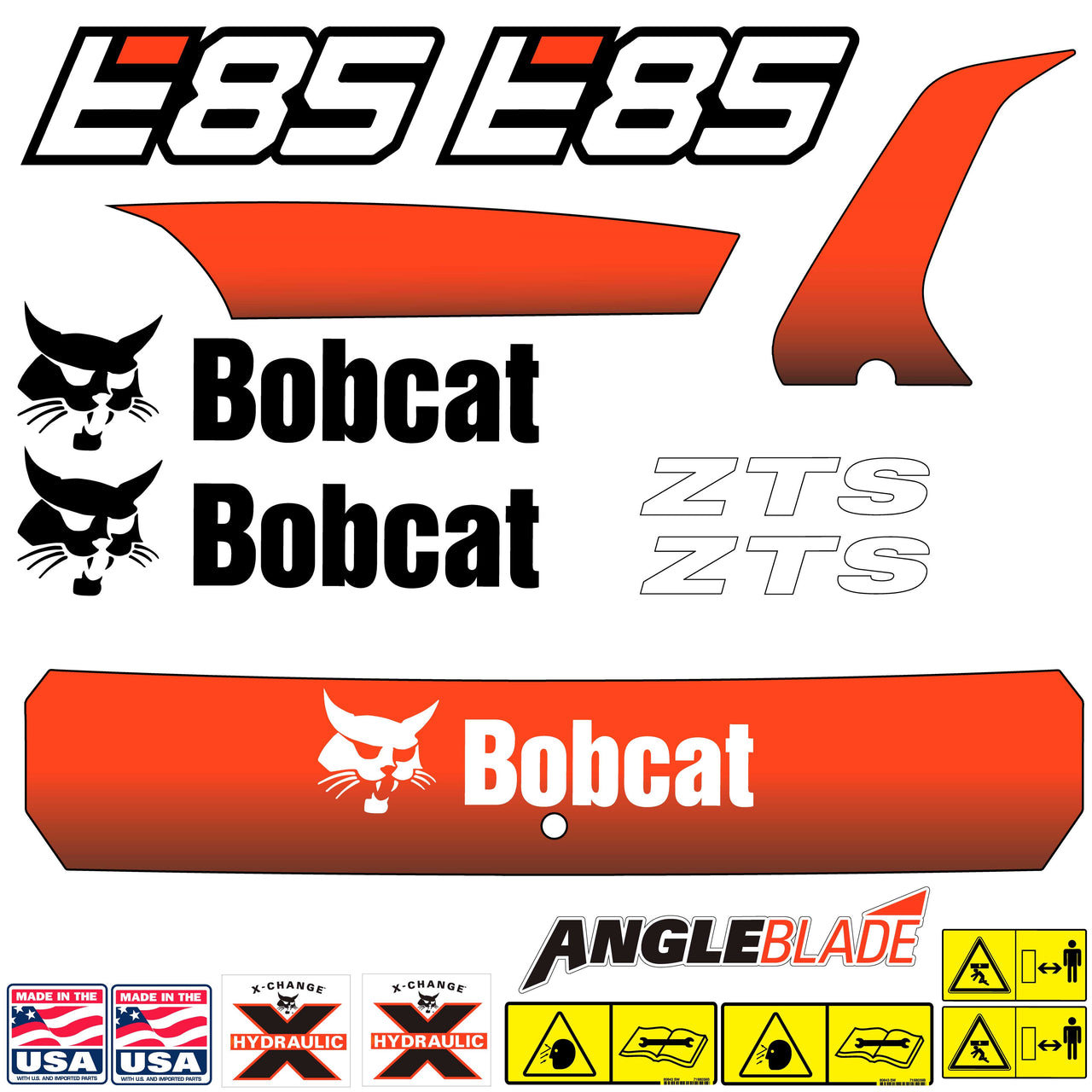 FITS E85 BOBCAT REPLACEMENT DECAL STICKER - OUTDOOR DURABLE LAMINATE