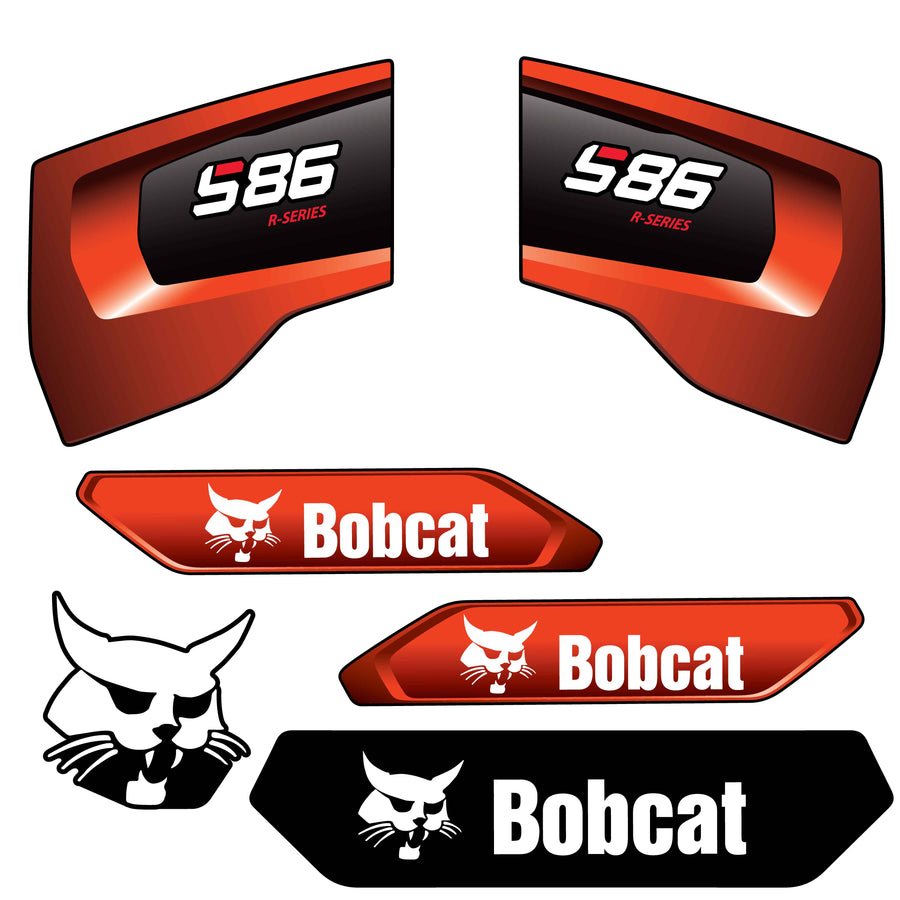 Fits S86 R-Series Bobcat Skid Steer Replacement Decals