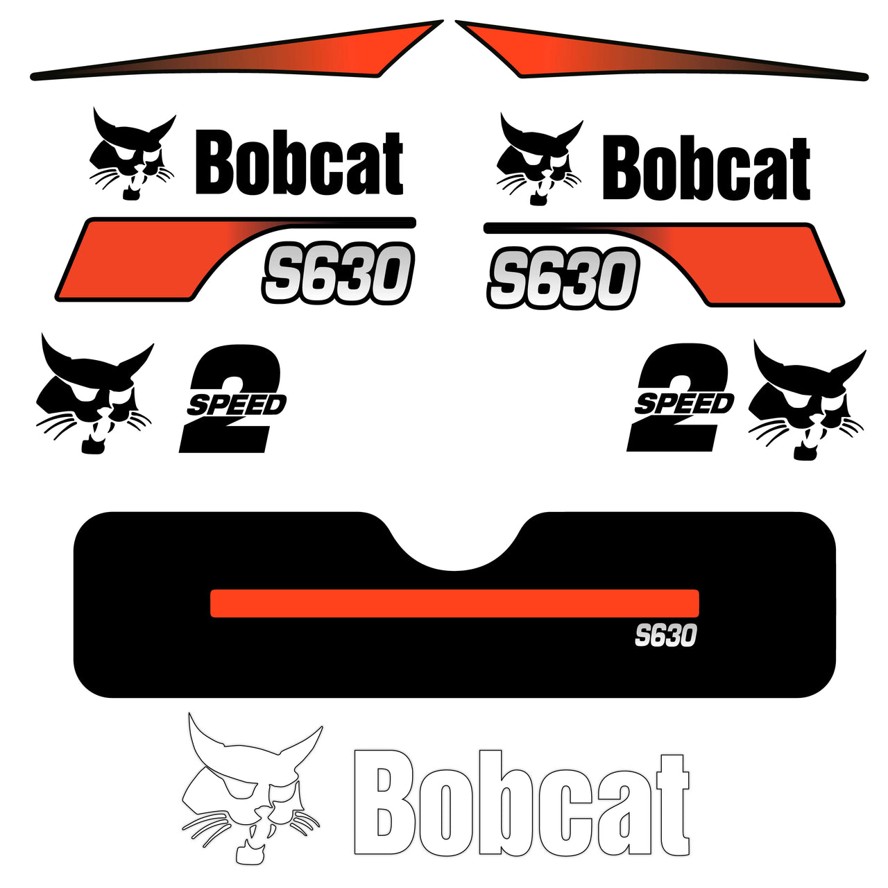 FITS S630 BOBCAT REPLACEMENT DECAL STICKER - OUTDOOR DURABLE LAMINATE
