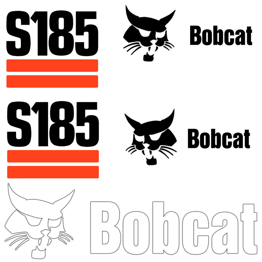 Fits S185 Bobcat Replacement Decal Sticker - Outdoor Durable Laminate