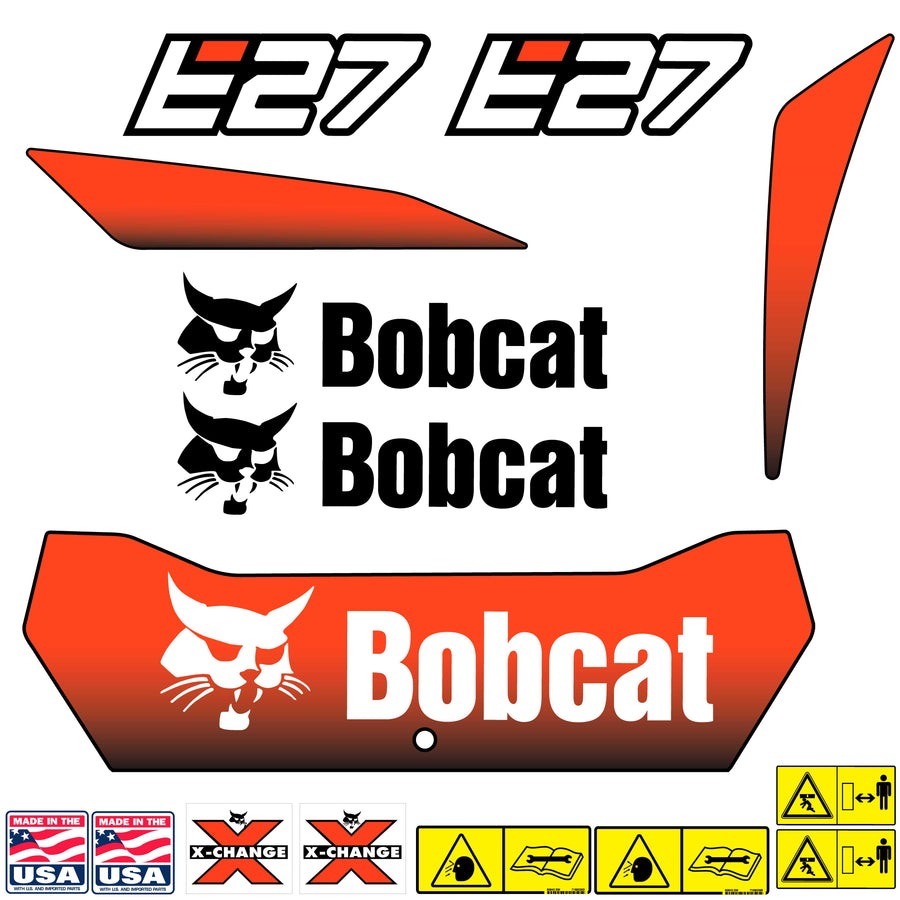Fits E27 Bobcat Excavator Replacement Decals