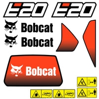 Fits E20 Bobcat Excavator Replacement Decals