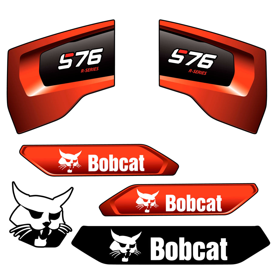 Fits S76 R-Series Bobcat Skid Steer Replacement Decals