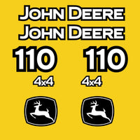Fits 110 John Deere Backhoe Loader Replacement Decals - Dun Decals