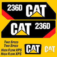 Fits 236D Caterpillar Skid Steer Replacement Decals - Dun Decals