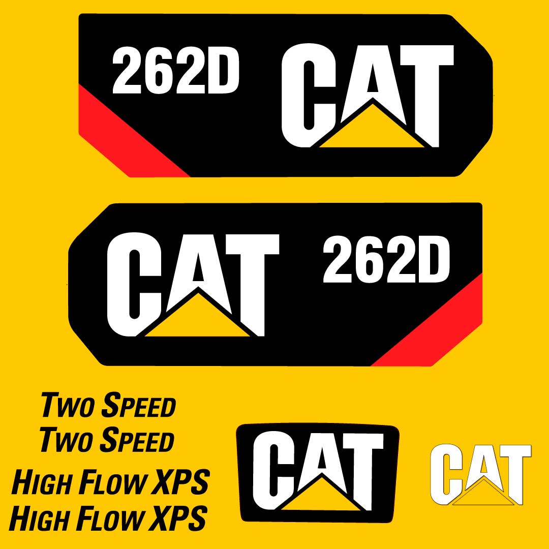 Fits 262D Caterpillar Skid Steer Replacement Decals - Dun Decals