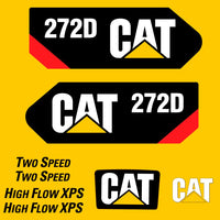 Fits 272D (2013) Caterpillar Skid Steer Replacement Decals - Dun Decals