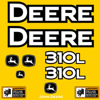 Fits 310L John Deere Backhoe Loader Replacement Decals - Dun Decals