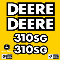 Fits 310SG (Pre 2004) John Deere Backhoe Loader Replacement Decals - Dun Decals