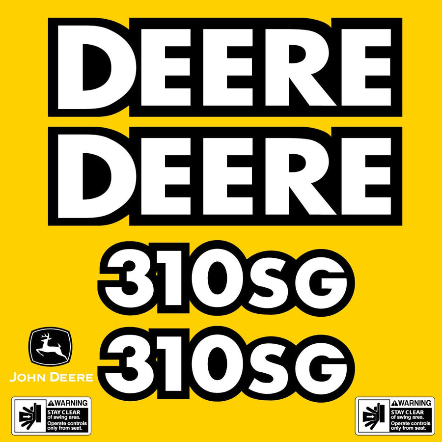 Fits 310SG (Pre 2004) John Deere Backhoe Loader Replacement Decals - Dun Decals