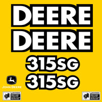 Fits 315SG (Pre 2004) John Deere Backhoe Loader Replacement Decals - Dun Decals