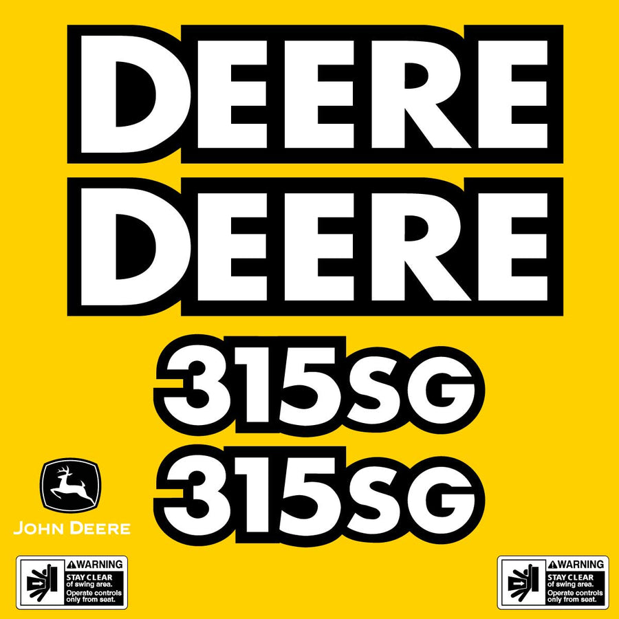 Fits 315SG (Pre 2004) John Deere Backhoe Loader Replacement Decals - Dun Decals