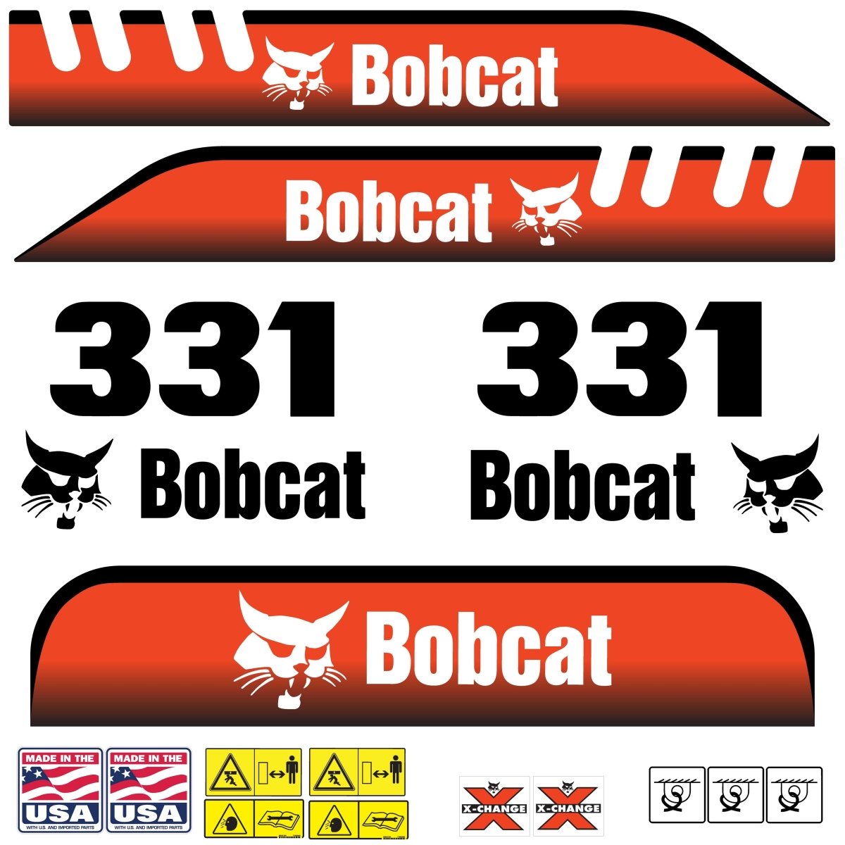 Fits 331 Bobcat Excavator Replacement Decals