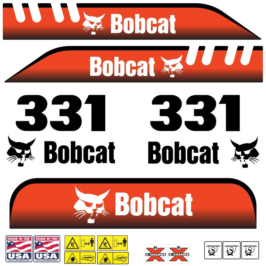 Fits 331 Bobcat Excavator Replacement Decals