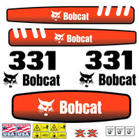 Fits 331 Bobcat Excavator Replacement Decals - Dun Decals