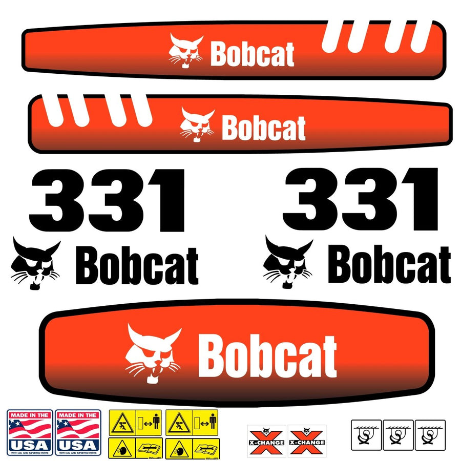 Fits 331 Bobcat Excavator Replacement Decals - Dun Decals