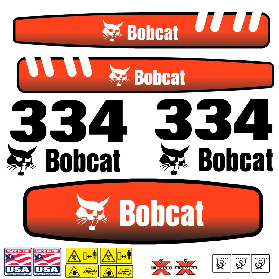 Fits 334 Bobcat Excavator Replacement Decals