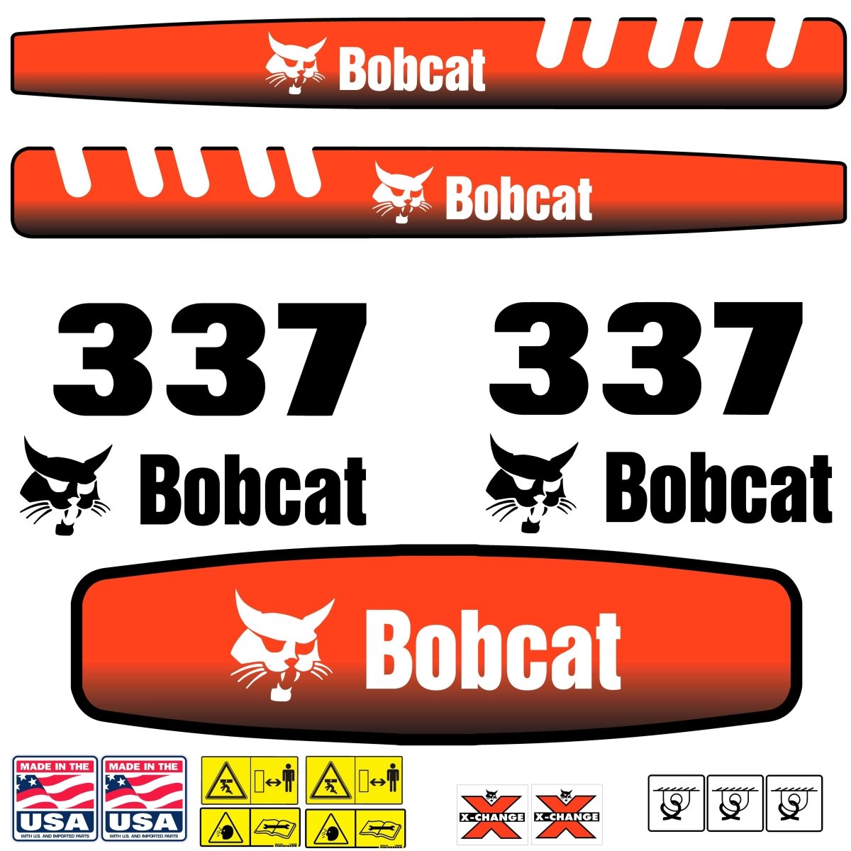 Fits 337 Bobcat Excavator Replacement Decals