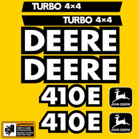Fits 410E (Pre 2004) John Deere Backhoe Loader Replacement Decals - Dun Decals